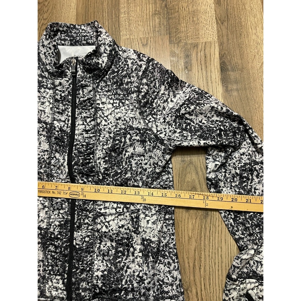 Danskin Now Jacket, Girl's Size XL, Black White, Full Zip, Long Sleeve - Picture 5 of 8